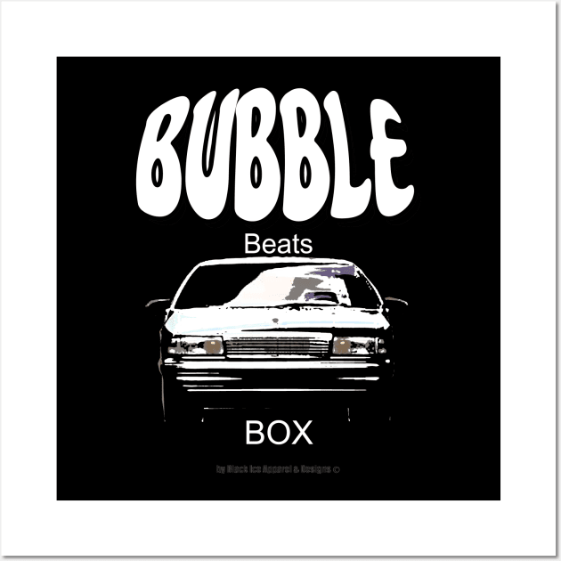 Caprice Bubble Beats Box White Wall Art by Black Ice Design